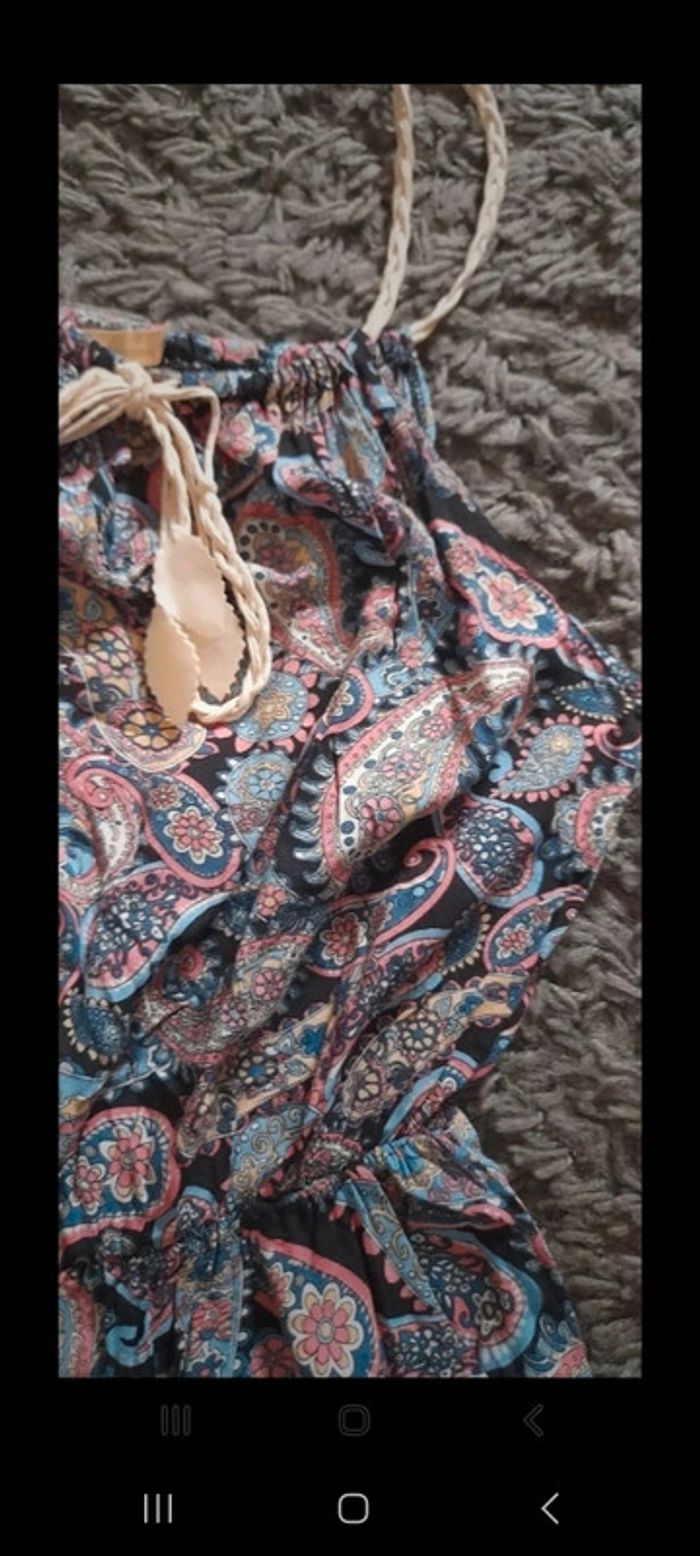 Combinaison short fluide imprimé - photo numéro 4