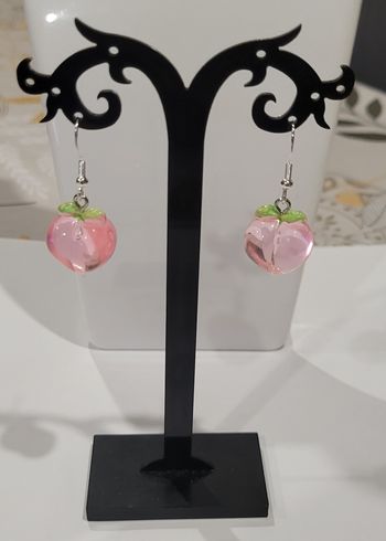 BOUCLES D'OREILLES PECHE FRUIT TIGE ANTI-ALLERGIQUE ! NEUF!