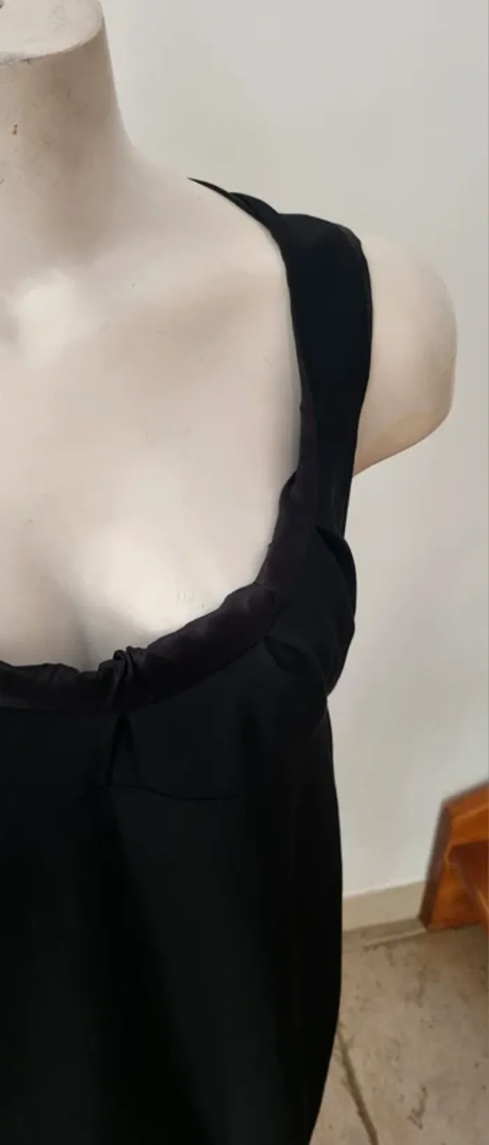 Robe courte noire laine soie patrizia pepe 40 - photo numéro 2
