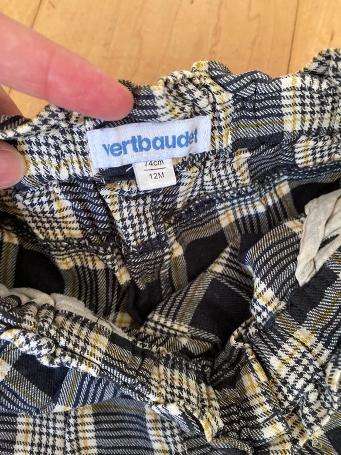Short Vertbaudet - carreaux - 12 mois - photo numéro 2