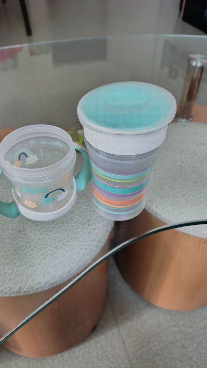 2 Verre+ 1 biberon pour de marque Nuk pour bébé . - photo numéro 5