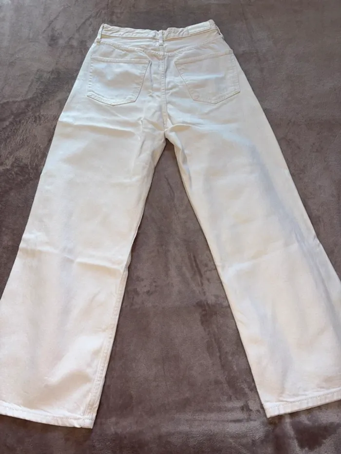 Jean blanc mango à jambes larges taille 34 femme en très bon état - photo numéro 8