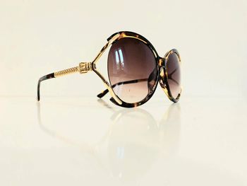 Lunette de soleil femme marron léopard et dorée masque verres dégradés UV protection catégorie 3