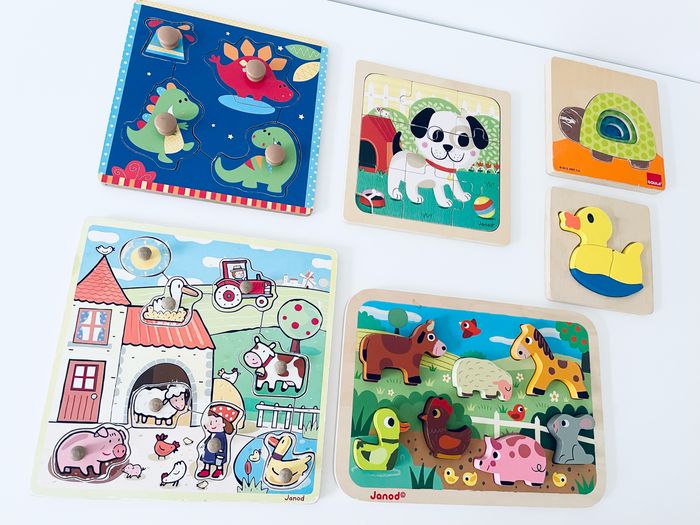 Lot de 6 puzzles en bois - photo numéro 2