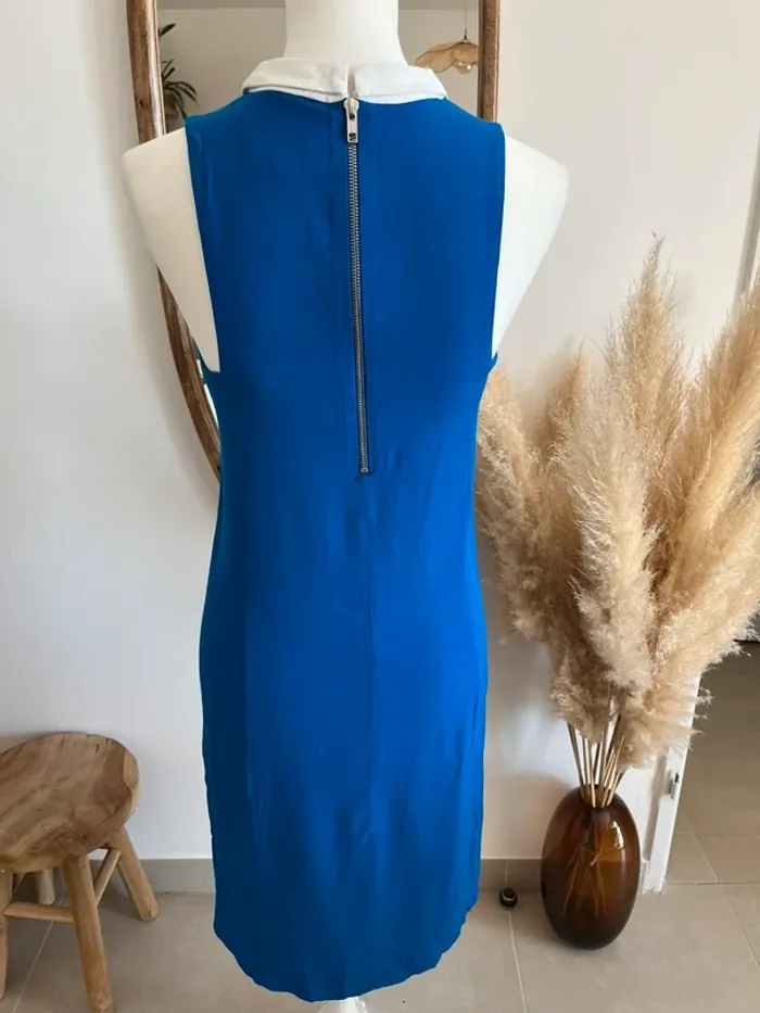 Robe bleue col claudine Claudie Pierlot - photo numéro 6