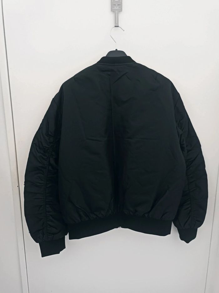 Blouson aviateur Bomber Noir Imperméable coupe oversize Taille 36 Promod Neuf - photo numéro 4