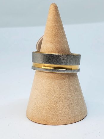 Bague acier brossé