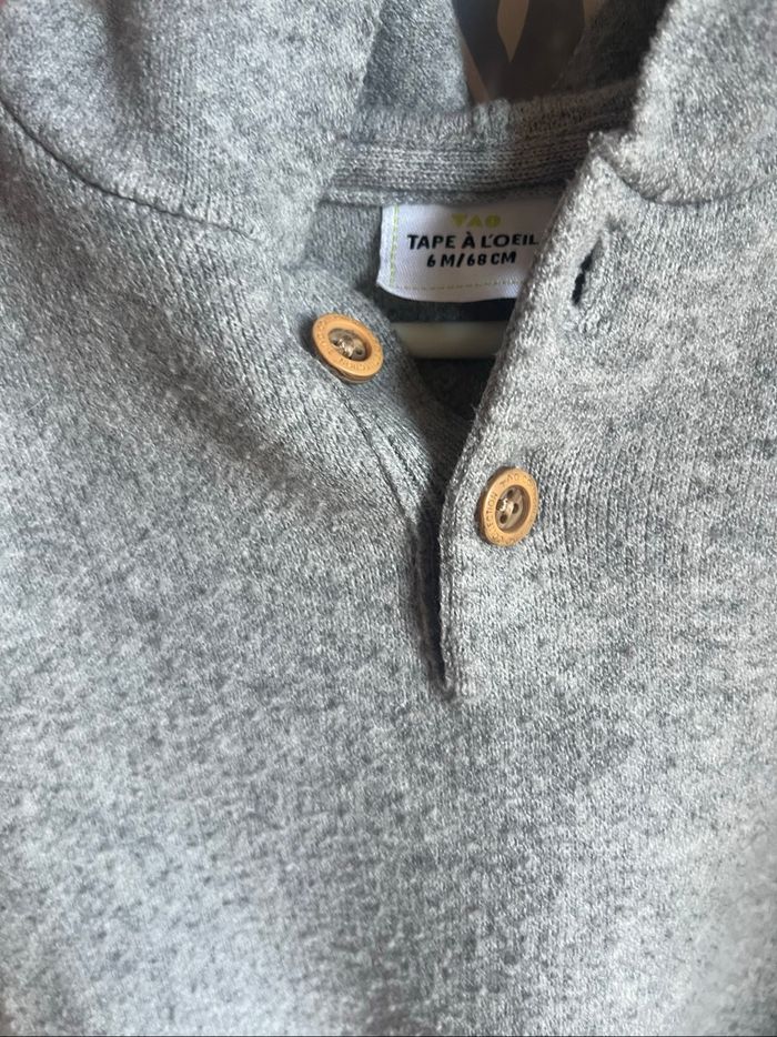 Pull gris - TAO 6 mois - photo numéro 3