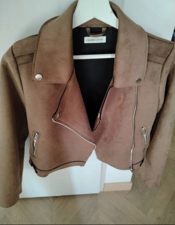 Veste perfecto beige  daim