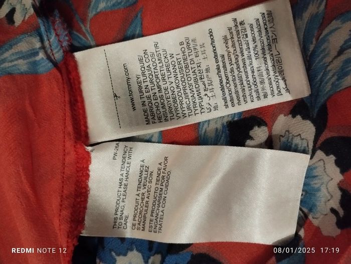 Robe Tommy Hilfiger rouge fleuri doublé T32 - photo numéro 7