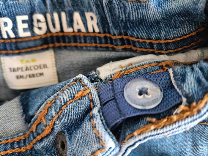 Ensemble Chemise manches longues/ jean regular TAO 6 mois - photo numéro 9