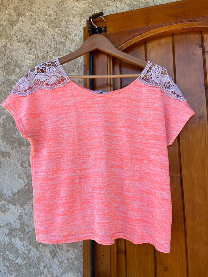 Teeshirt épaule dentelle Gémo - photo numéro 5
