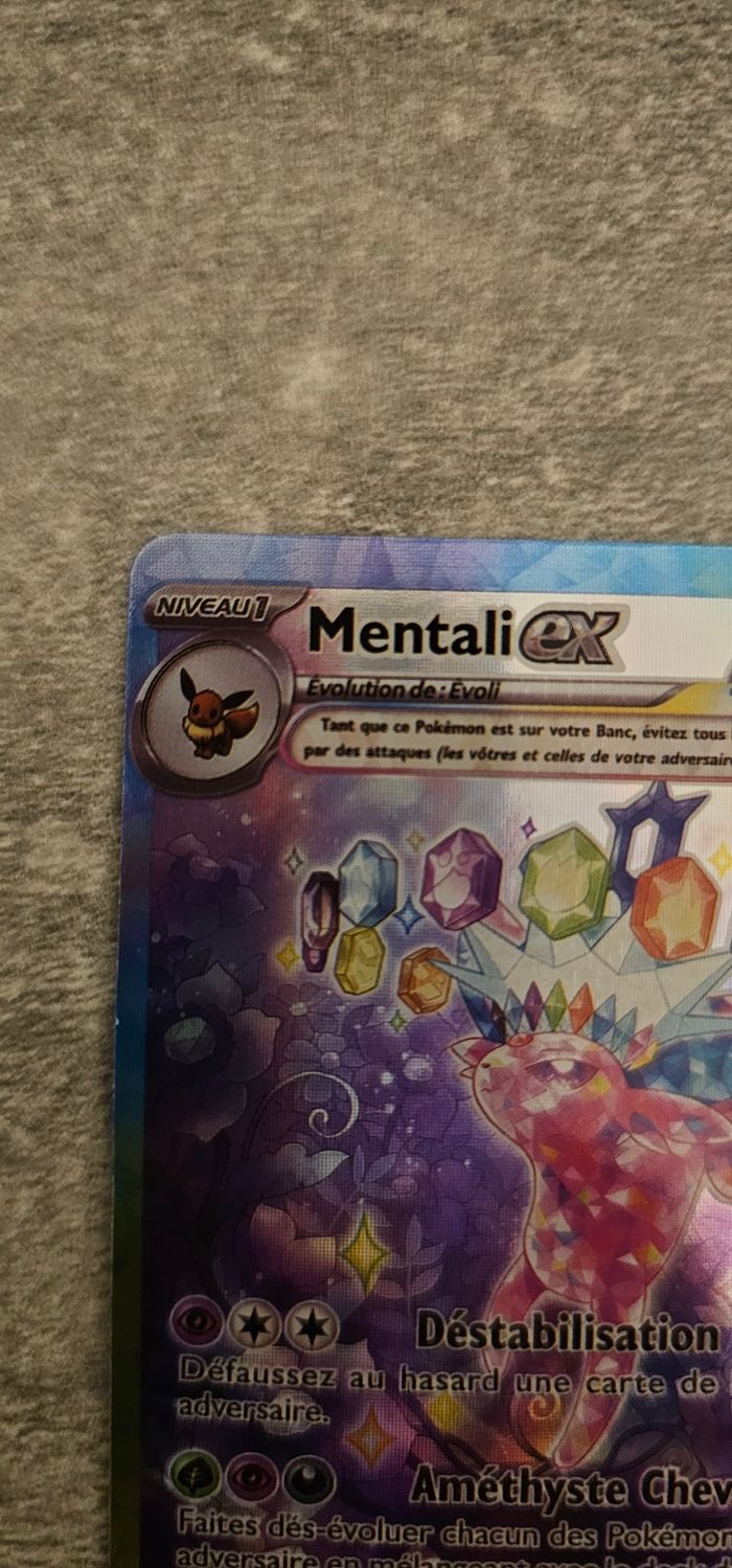 Carte Pokémon Mentali EX évolutions prismatiques - photo numéro 2