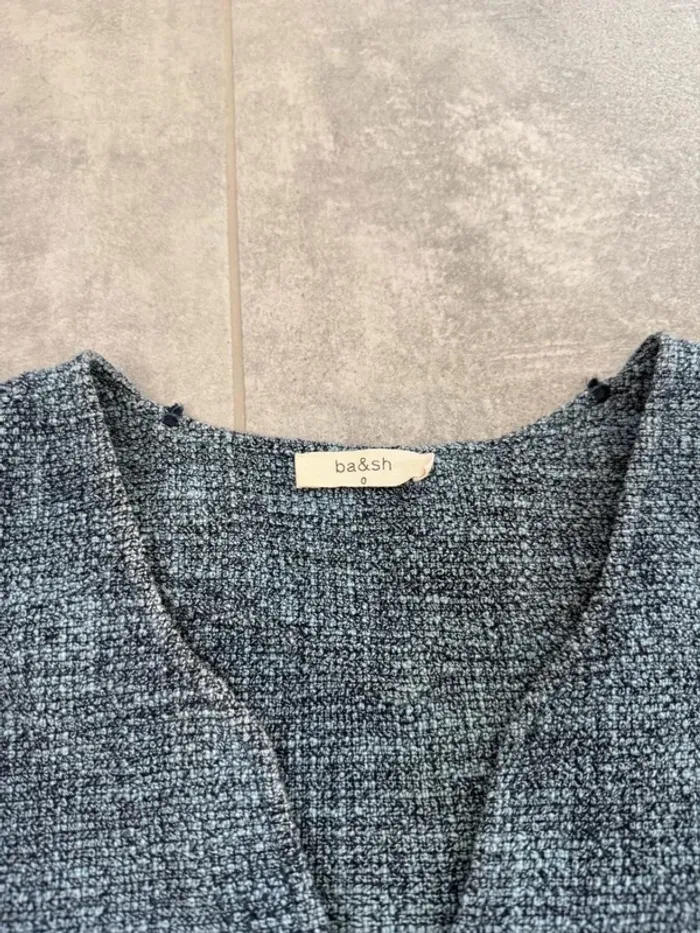Robe Bash en coton bleue taille 0 donc XS super état - photo numéro 4