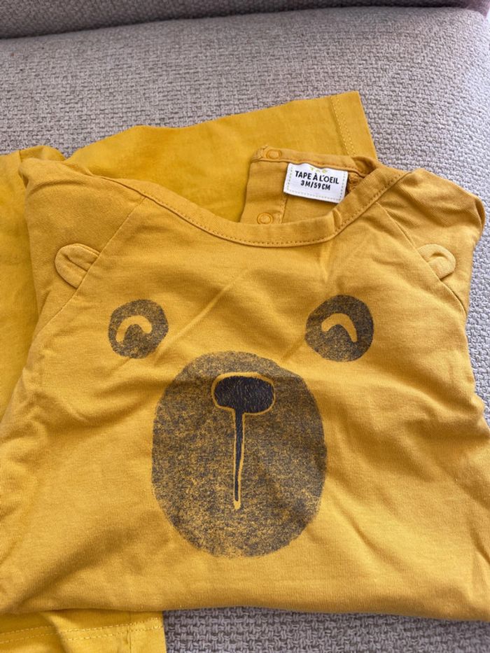 Lot tee shirt manches longues 3 mois - photo numéro 2