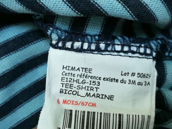 T-shirt ML rayé dpam 6M - photo numéro 4