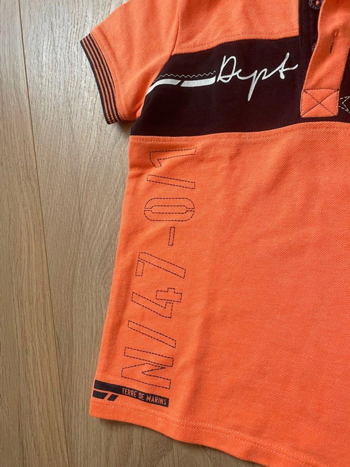 Polo t-shirt garçon orange Terre de Marins - photo numéro 4