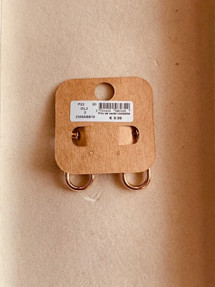 Boucles d’oreilles doré (3cm) - Adopt’ - photo numéro 3