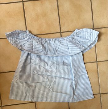 Blouse rayée bleu et blanc