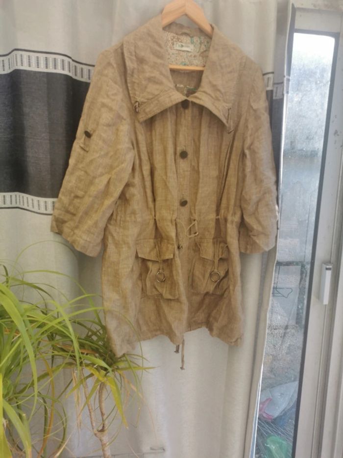 Vesre longue style saharienne no secret en lin taille 42