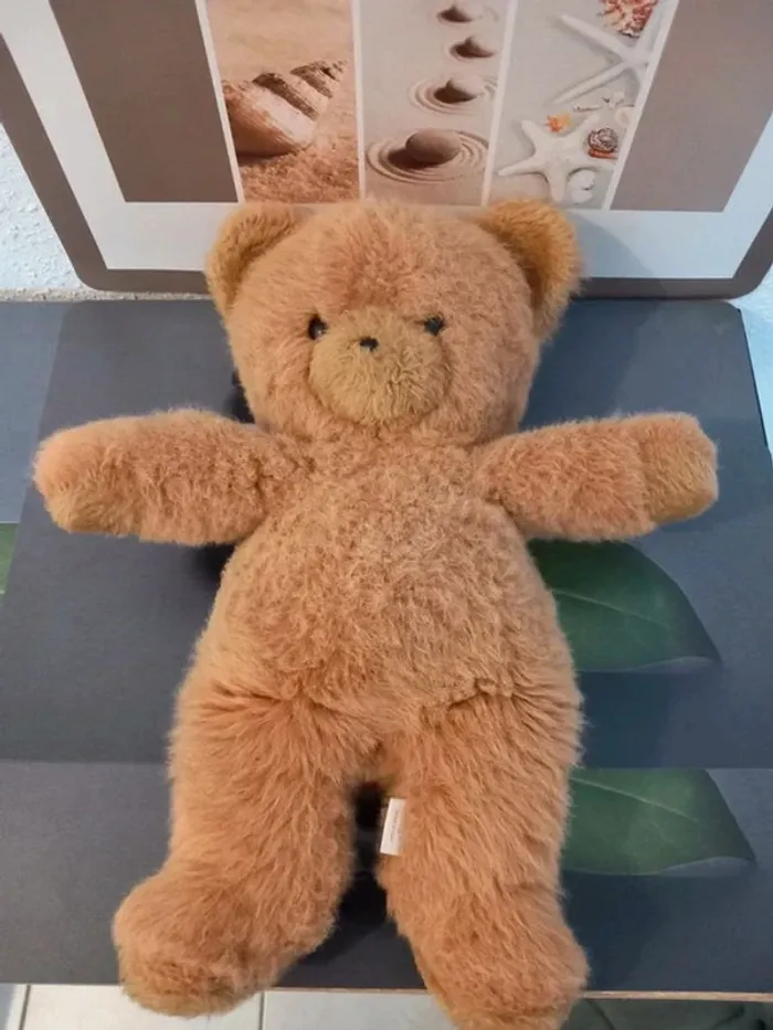 Peluche nounours vintage Boulgom marron clair 42cm - photo numéro 5