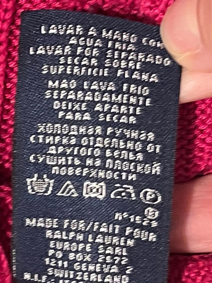 Pull à torsades fushia Ralph Lauren L - photo numéro 6