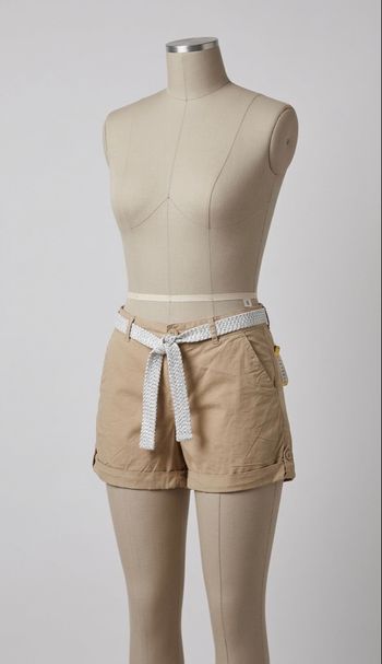 SUNVALLEY - Short en coton élastique - Taille 36 - Couleur Sable