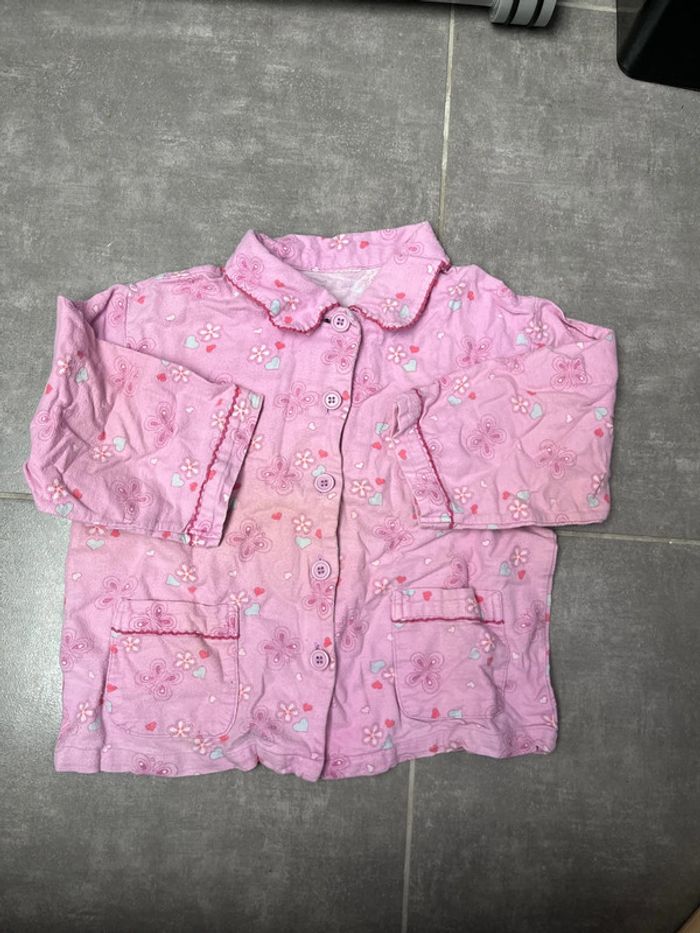 Pyjama rose fleur 2-3ans