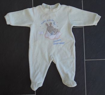 Joli pyjama en velours fille/ garçon 3 mois