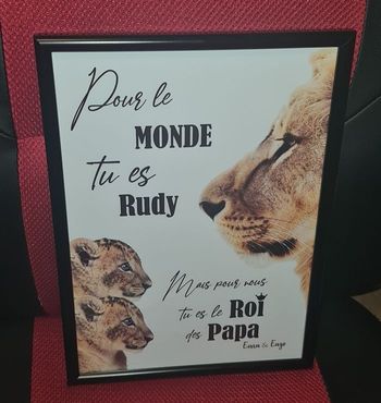 Affiche lion personnalisé