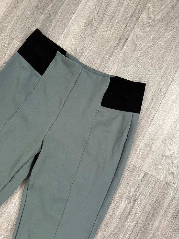 Pantalon taille haute vert eucalyptus et noir Damart T46 3XL - photo numéro 3