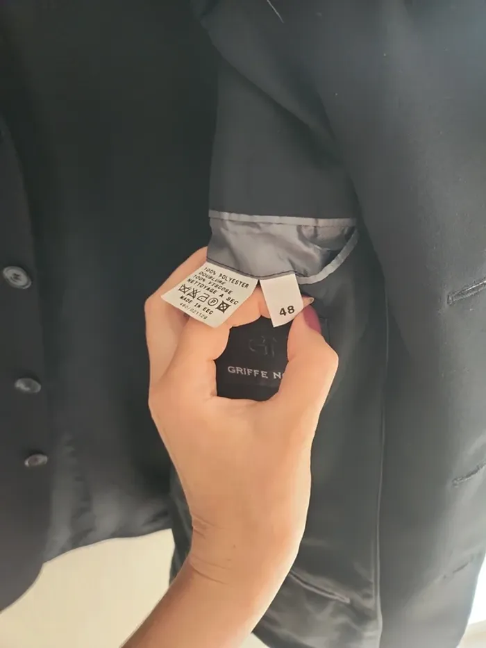 Veste de costume noire Griffe Noire L avec poches - photo numéro 13