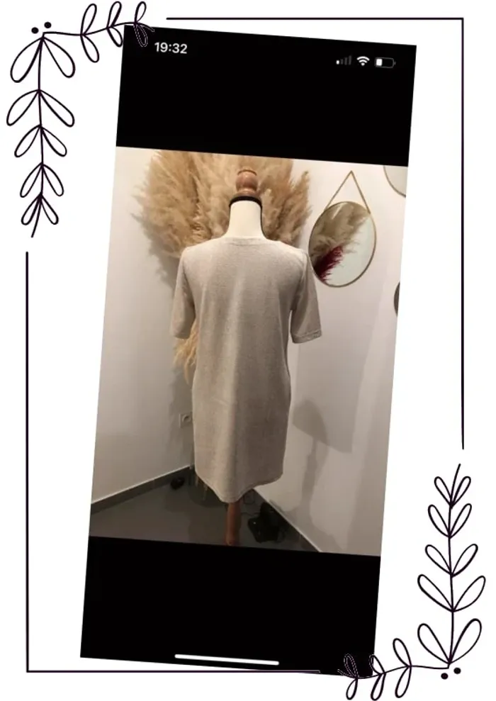 Robe beige dorée - photo numéro 5