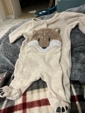 Pyjama velours naissance