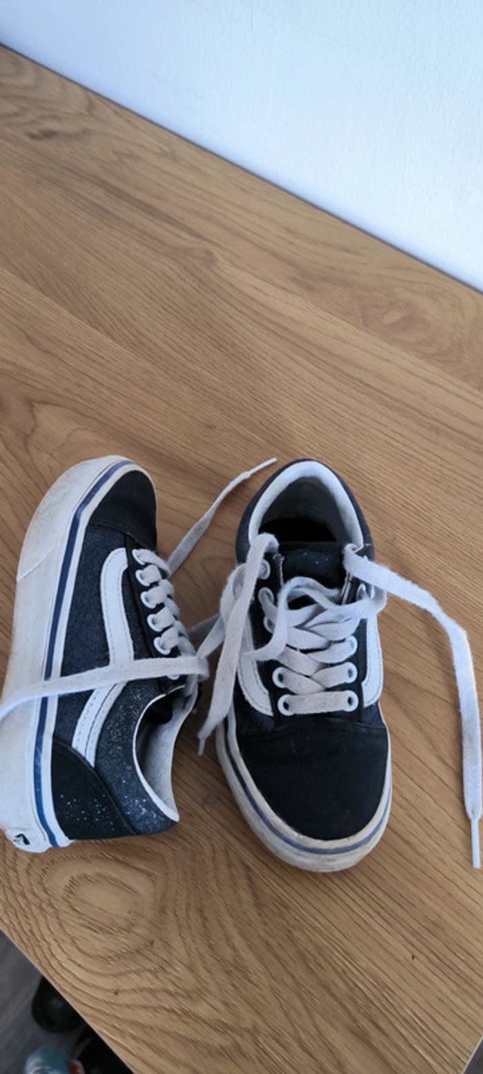 Baskets vans à lacets bleu pailletée 27 - photo numéro 10