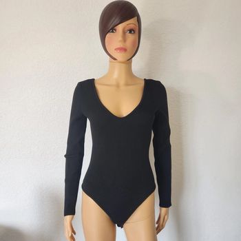 Body noir manches longues – Taille unique