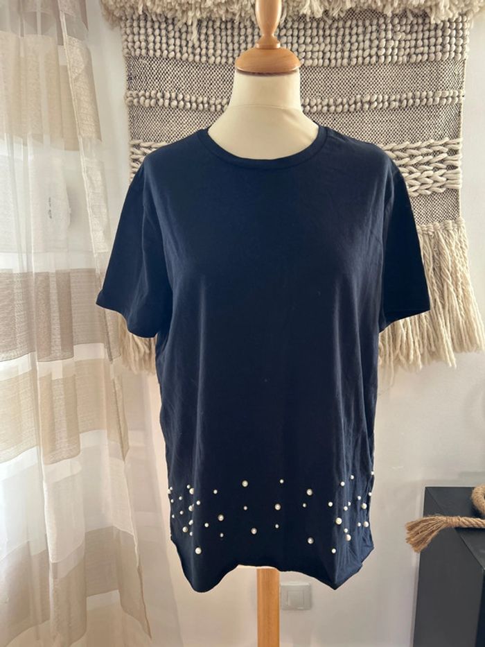 Zara teeshirt perles taille M