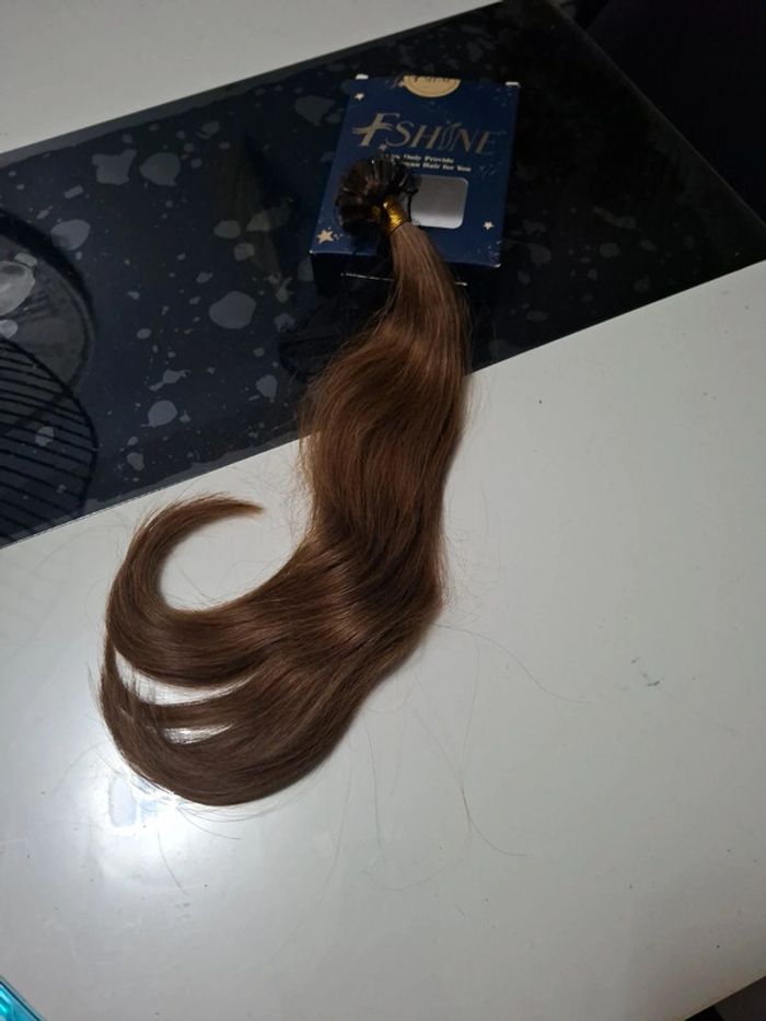 Extension de Cheveux a la kératine 40cm brun foncé - photo numéro 7