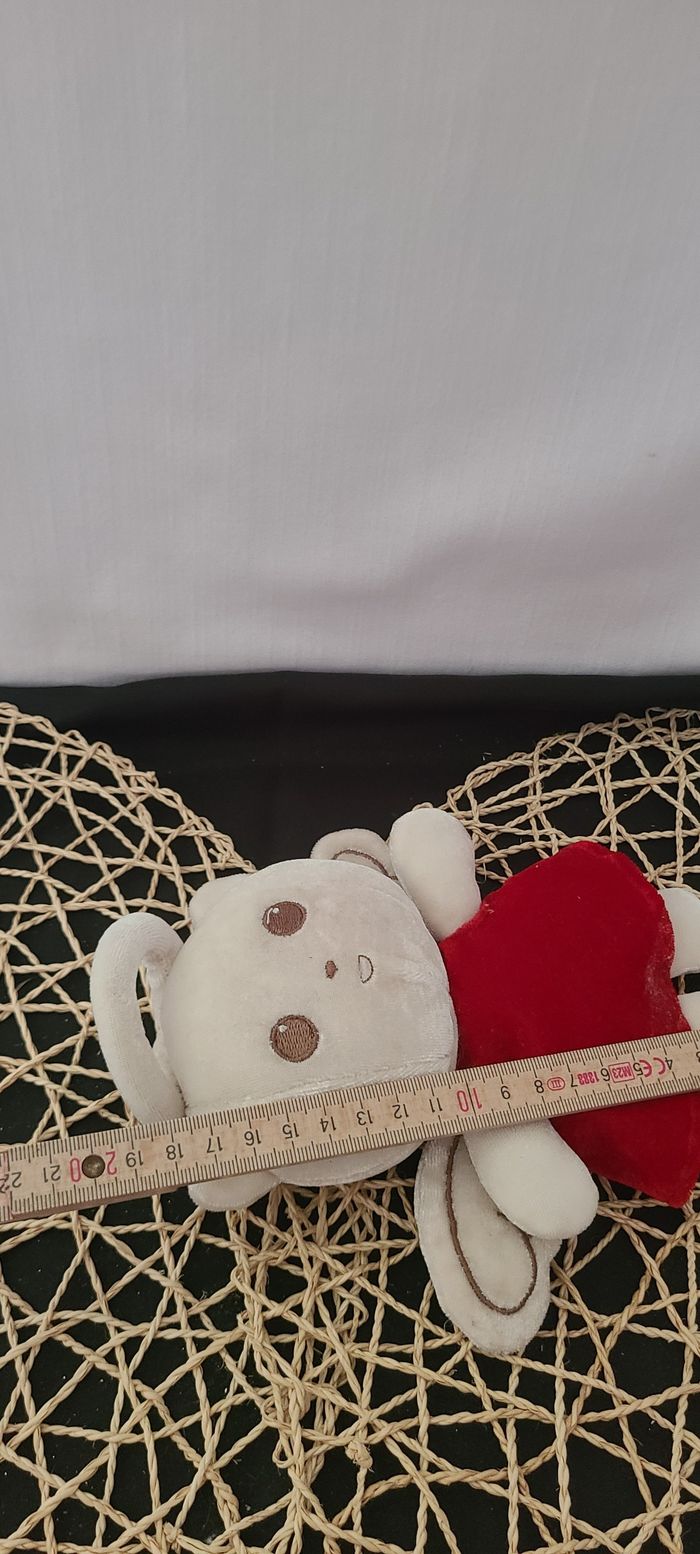 DOUDOU PELUCHE ORCHESTRA CHAT ANGE BLANC ROBE ROUGE - photo numéro 3