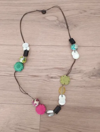 Collier sautoir coloré camaïeu
