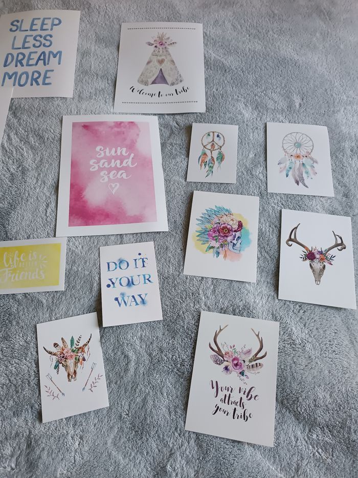 Lot de posters déco murale bohème - photo numéro 5