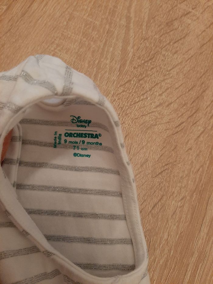 T-shirt sans manche gris ligné Minnie neuf 9 mois - photo numéro 2