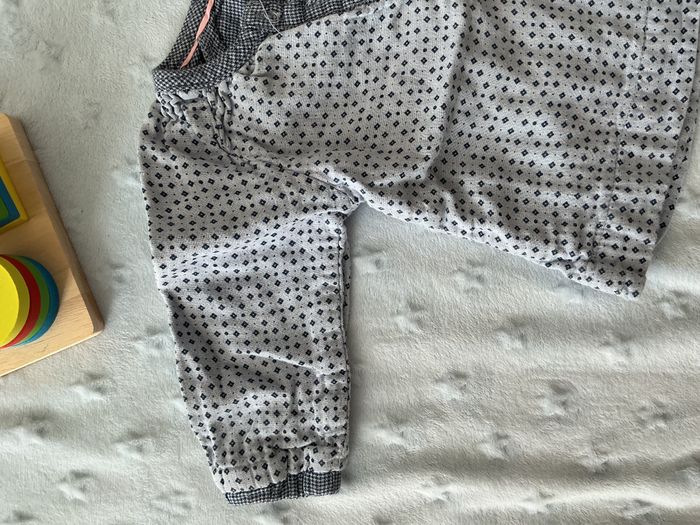 blouse manches longues bleu motifs marine 6 mois obaibi - photo numéro 5