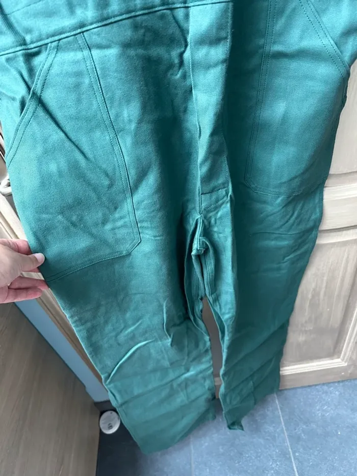 Salopette de travail en tissu vert 54-56 E Dupont - photo numéro 6
