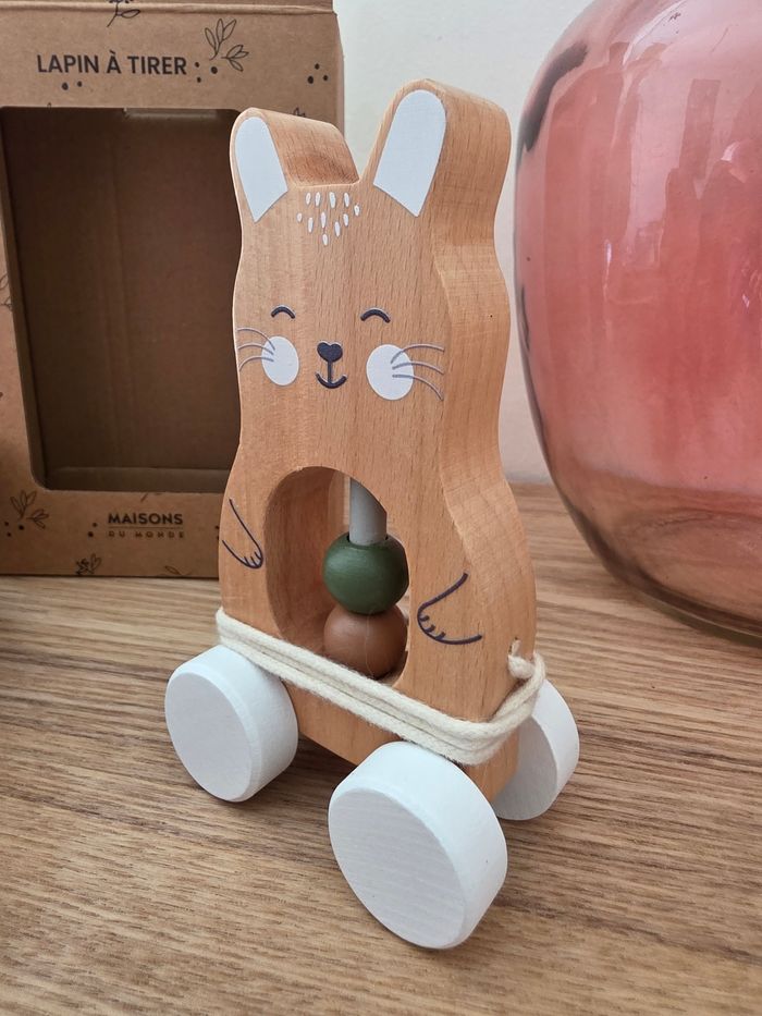 Lapin à tirer en bois Maison du Monde - photo numéro 3