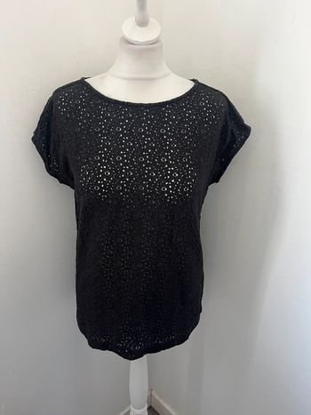 Blouse en dentelle noire Monoprix S