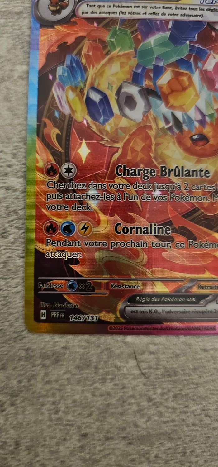 Carte Pokémon Pyroli EX évolutions prismatiquesn - photo numéro 4