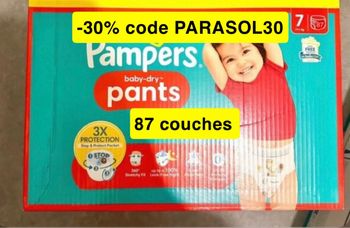 87 couches culotte taille 7 Pampers baby dry PANTS