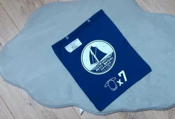 Pochon "petit bateau" bleu roi neuf avec étiquette