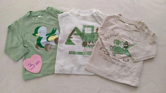 lot de 3 t-shirt 3 mois